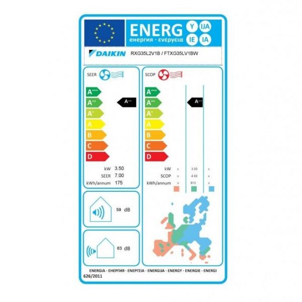 DAIKIN klimatska naprava Emura FTXJ35AW/RXJ35A-3,5 kW bela - Image 4