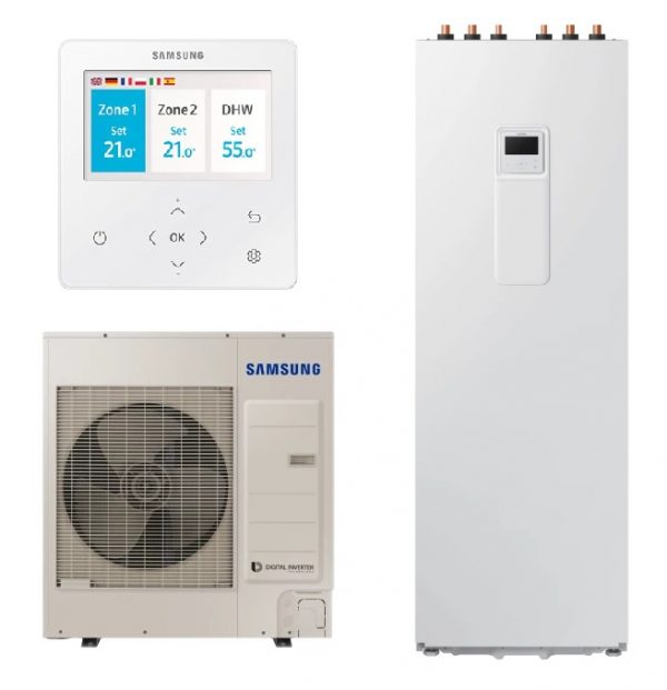 Samsung Toplotne črpalke EHS Split (A2W) Z INTEGRIRANIM BOJLERJOM AE090RXEDEG/EU+AE260RNWSEG/EU(200L )-9kW